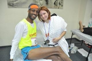 למרות הקור- מתנדבים במרתון טבריה!